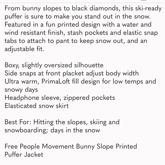 Free People Movement Bunny Slope Floral Puffer Jacket Size Large NWT - Picture 5 of 17